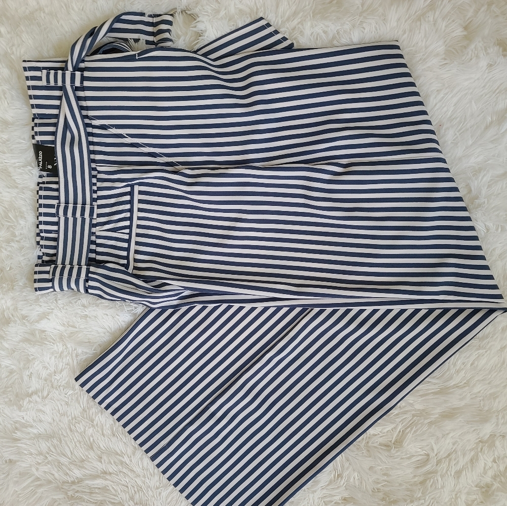 Paperbag waist wide leg pants